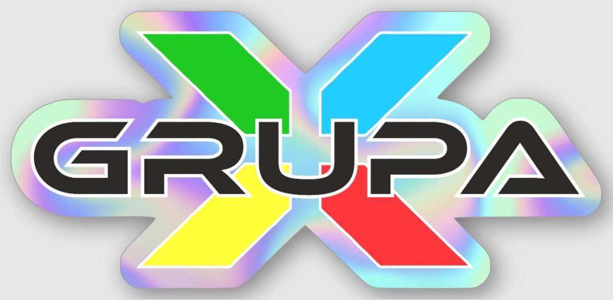 Naklejka logo firmowe hologram "Grupa X"