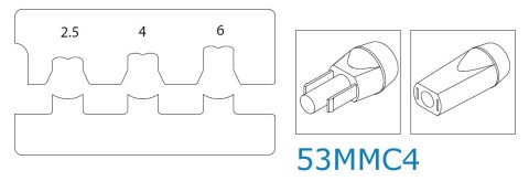 MATRYCA DO ZŁĄCZEK MC4 0,5-6 DO 53P000 BM S.P.A.