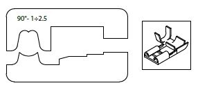 SZCZYPCE DO ZAC.K.KONEKT.KĄT.2,5-6,3/0,8 BM S.P.A.