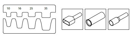 SZCZYPCE DO ZACISK.K.KABL.TULEJ.10-35MM2 BM S.P.A.