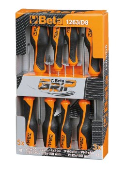 ZESTAW 8 WKRĘTAK.BETA GRIP PŁ.I KRZYŻ. BETA UTENSILI S.P.A