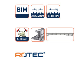 Bimetalowy brzeszczot do piły szablastej Rotec RC420, 150 mm