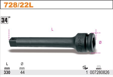 PRZEDŁUŻACZ 3/4" 330MM BETA UTENSILI S.P.A