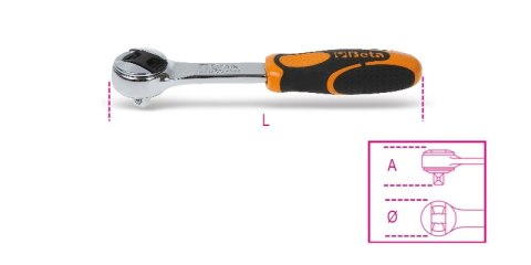 POKRĘTŁO Z DWUKIER.MECH. ZAPADKOWYM 1/4" BETA UTENSILI S.P.A